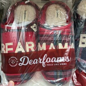 Family Dearfoams mama, papa, baby bear Sherpa Slippers Bundle